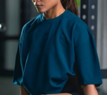 Lioness Oversized T Shirt - Teel Blue - Size: S